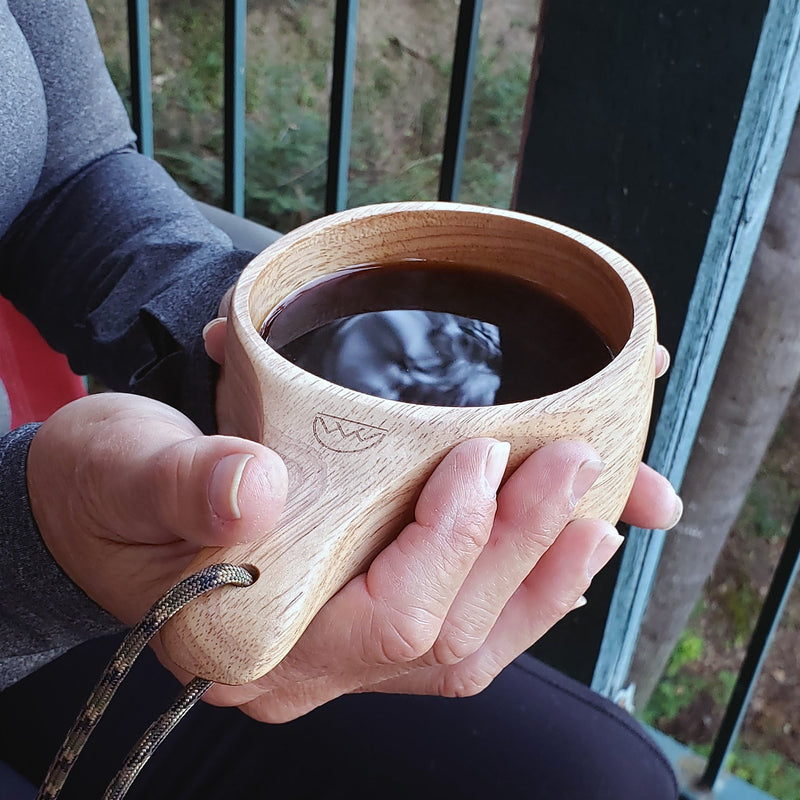 Load image into Gallery viewer, Kyrre™ Carved Nordic Kuksa - Solid Wood Camp Mug & Spoon Set