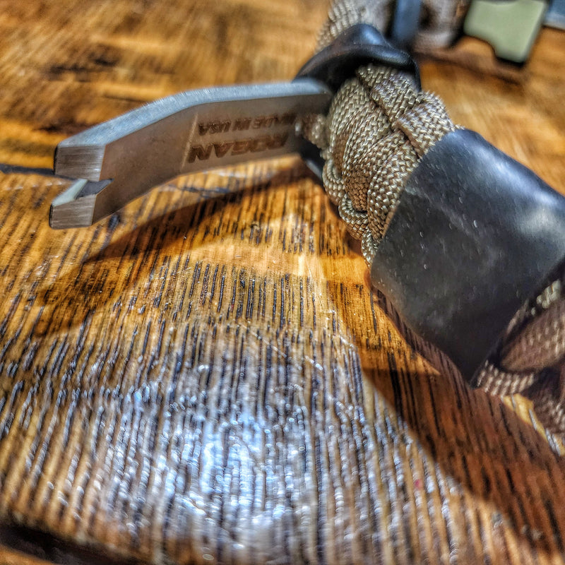 Load image into Gallery viewer, Urban Carry Strap - EDC Bracelet with Pry Bar, Firestarter, Kevlar Saw and Cuff Key or LED Flashlight.