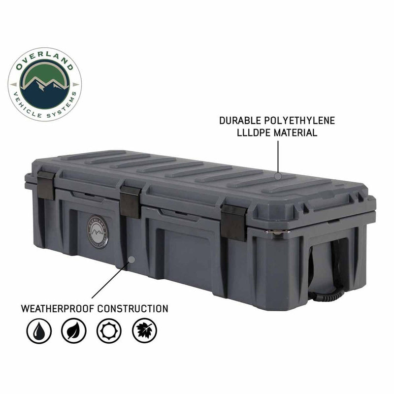 Load image into Gallery viewer, D.B.S.  - Dark Grey 117 QT Dry Box with Wheels, Drain, and Bottle Opener