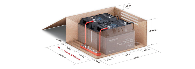 Load image into Gallery viewer, 12V 100Ah Pro Smart Lithium Iron Phosphate Battery w/Bluetooth & Self-heating Function
