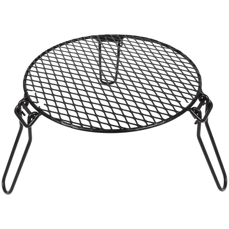 Load image into Gallery viewer, Portable Round Campfire Grill Grate with Foldable Legs, 12”