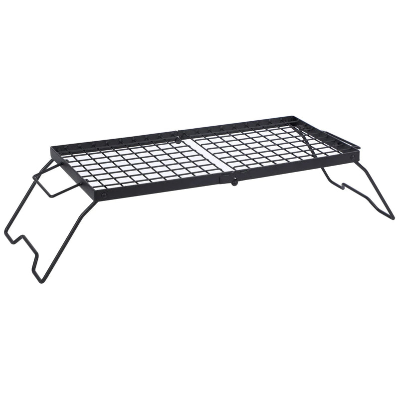 Load image into Gallery viewer, Portable Heavy Duty Folding Steel Campfire Grill Grate for Outdoor Cooking, Black