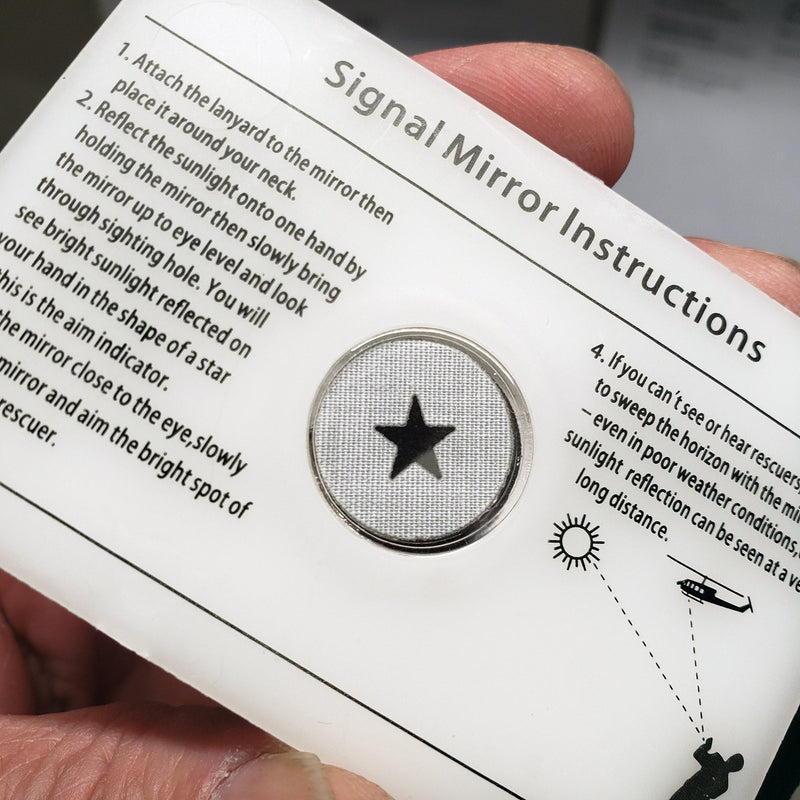 Load image into Gallery viewer, Emergency Signaling Mirror with Targeting Star for Hiking, Backpacking, Kayaking, Boating