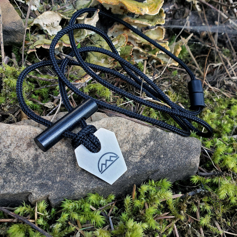 Load image into Gallery viewer, Emergency Fire Starter Necklace - Ultra Lightweight Mini Ferro Rod with Ceramic Striker & Neck Lanyard