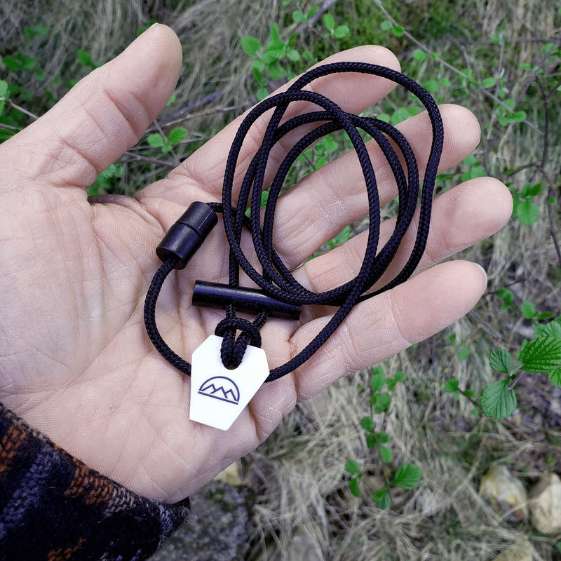 Load image into Gallery viewer, Emergency Fire Starter Necklace - Ultra Lightweight Mini Ferro Rod with Ceramic Striker & Neck Lanyard