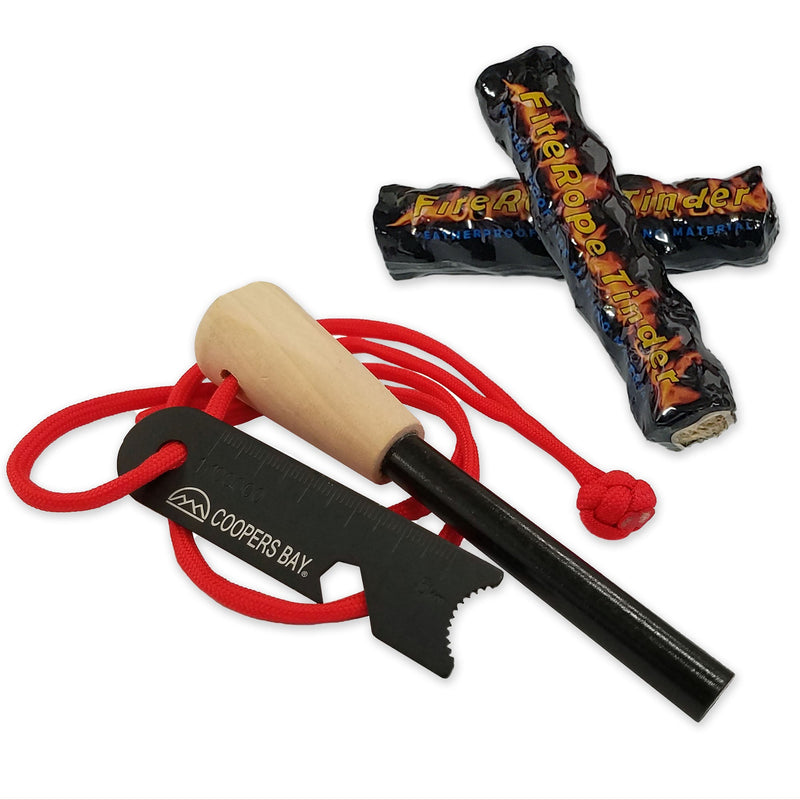 Load image into Gallery viewer, FireStorm™ Large 3/8" Ferro Rod & Tinder Kit