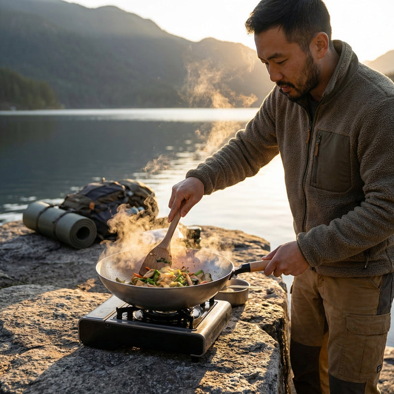 Load image into Gallery viewer, Valtcan T35 Titanium Wok Pan The Last Wok You’ll Ever Buy. 14” Pure Titanium · 3 lbs · No Coatings · No Seasoning · No Expiration Date