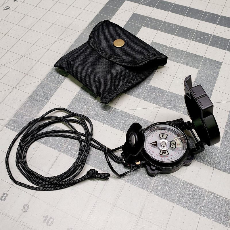 Load image into Gallery viewer, Scout™ Lensatic Compass - Traditional Phosphorescent Military Style - Black