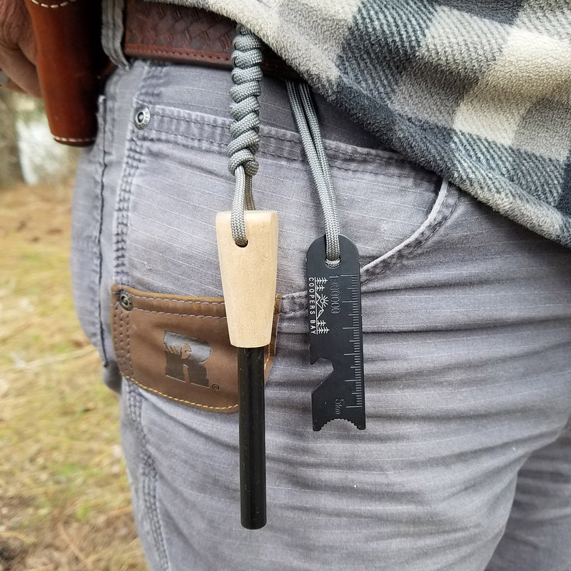 Load image into Gallery viewer, FireStorm-Plus X-Large 1/2" Ferro Rod & Striker - Braided Paracord Lanyard