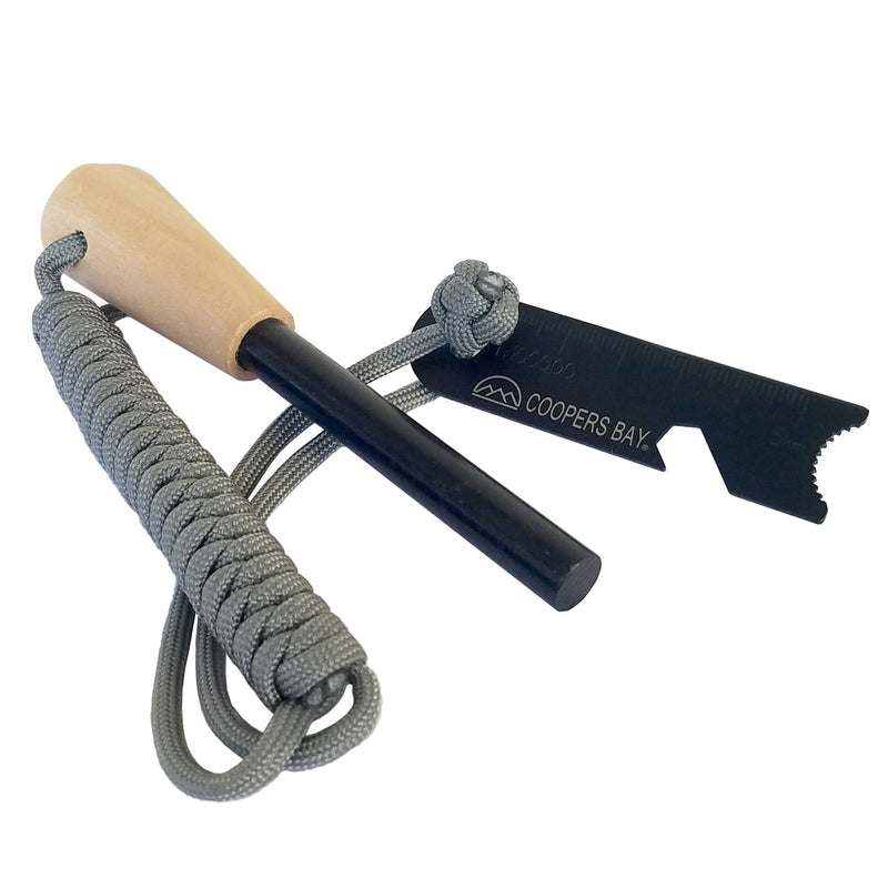 Load image into Gallery viewer, FireStorm-Plus X-Large 1/2" Ferro Rod & Striker - Braided Paracord Lanyard