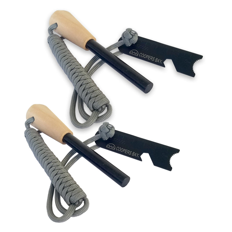 Load image into Gallery viewer, FireStorm-Plus X-Large 1/2" Ferro Rod & Striker - Braided Paracord Lanyard