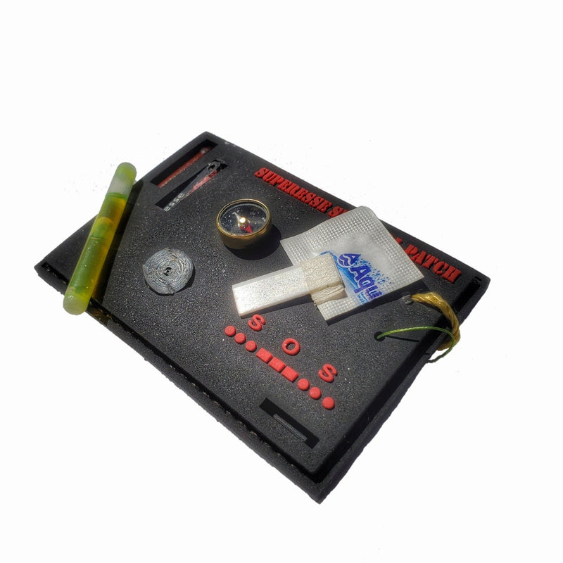 Load image into Gallery viewer, Superesse Survival Patch: Compartmentalized Micro EDC and Survival Kit