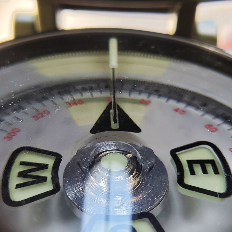 Load image into Gallery viewer, Scout™ Lensatic Compass - Traditional Phosphorescent Military Style - Black