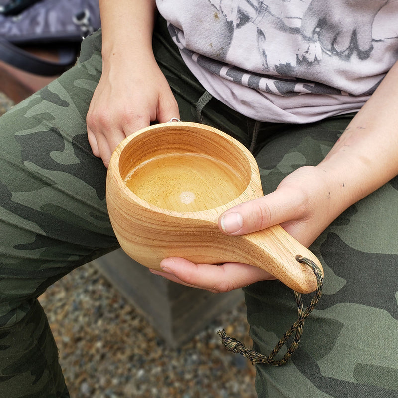 Load image into Gallery viewer, Kyrre™ Carved Nordic Kuksa - Solid Wood Camp Mug & Spoon Set