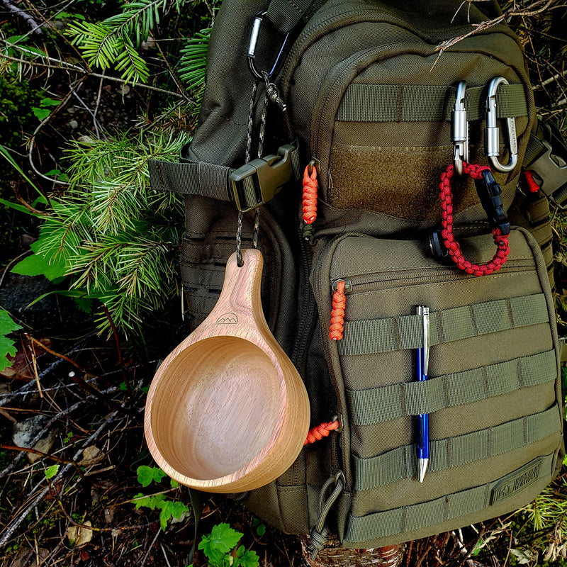 Load image into Gallery viewer, Kyrre™ Carved Nordic Kuksa - Solid Wood Camp Mug - Large 12 oz (350ml)