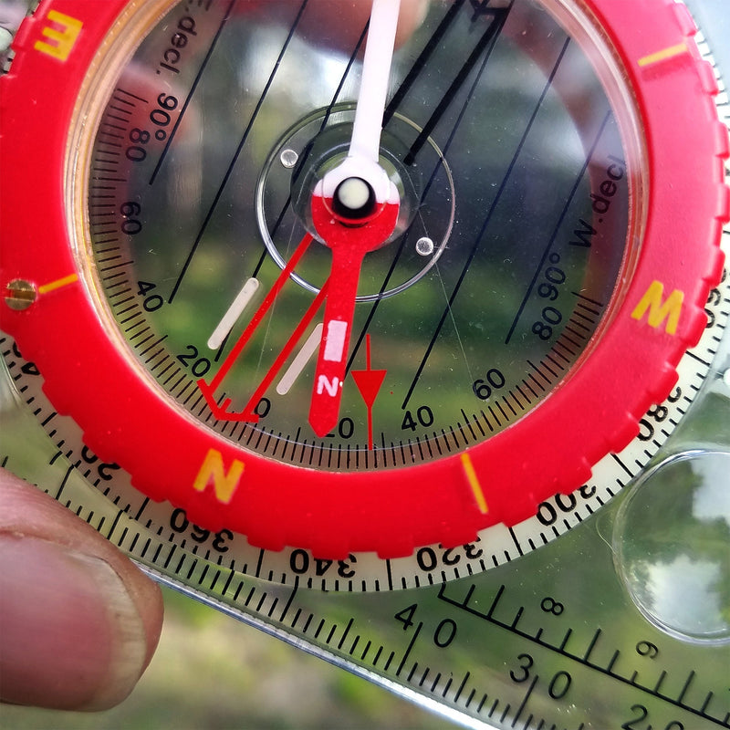 Load image into Gallery viewer, RS46 Mirrored Sighting Compass with Declination Adjustment, Clinometer & Map LED
