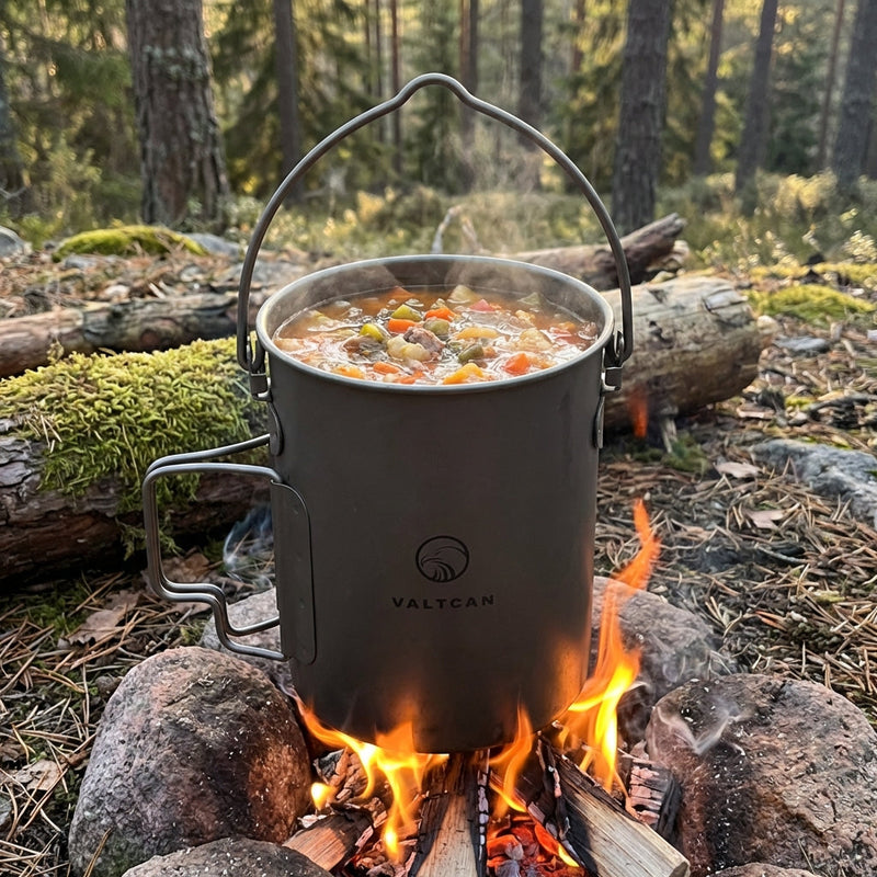 Load image into Gallery viewer, Valtcan 900ml Titanium Pot Boil, Cook & Drink From One Pot · 134g · Nests Your Nalgene