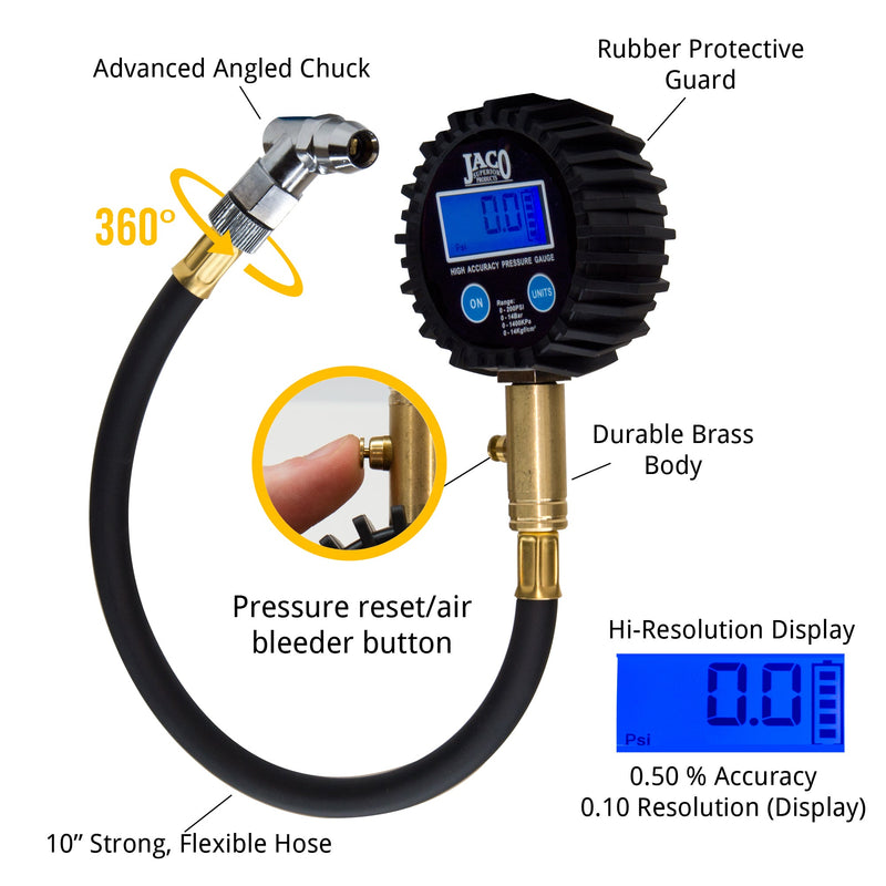 Load image into Gallery viewer, ElitePro™ Digital Tire Pressure Gauge - Professional Accuracy - 200 PSI