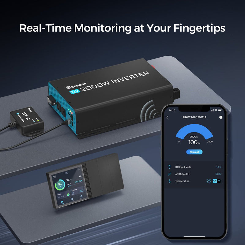 Load image into Gallery viewer, 2000W 12V Pure Sine Wave Inverter with Power Saving Mode (New Edition)