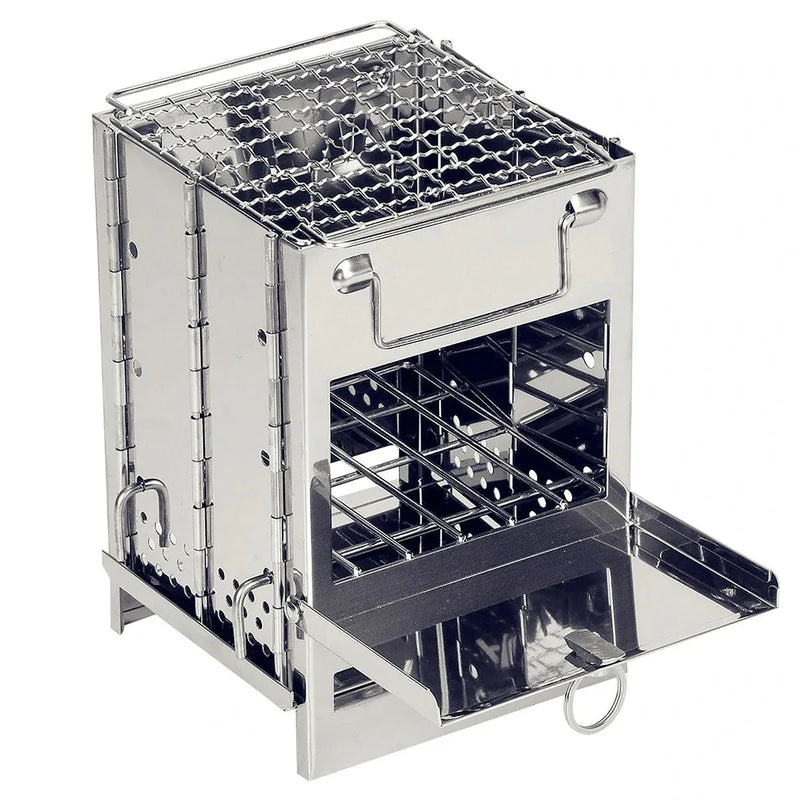 Load image into Gallery viewer, Wood Burning Camping Stove Folding with Pot Stand