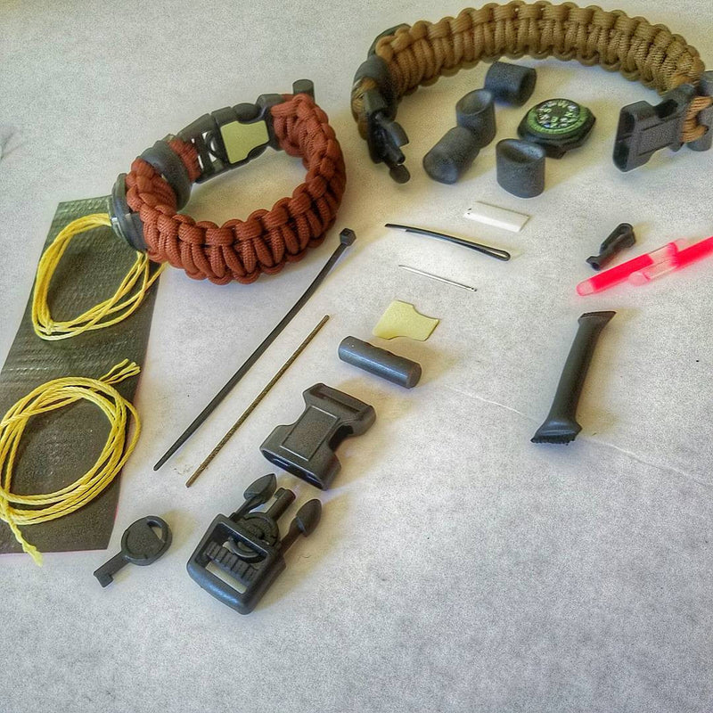 Load image into Gallery viewer, The Escape Evade Pathfinder: Military & Tactical Strap w/ SERE kit, Compass, Kevlar Saw, Cuff Key.