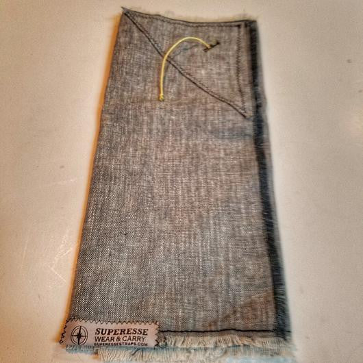 Saw Shemagh: Firestarter sewn button, built-in Kevlar Utility Saw, Fire Tinder border.