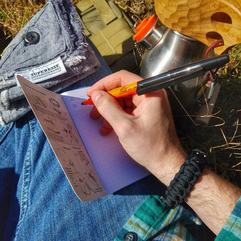 Load image into Gallery viewer, Saw Shemagh: Firestarter sewn button, built-in Kevlar Utility Saw, Fire Tinder border.