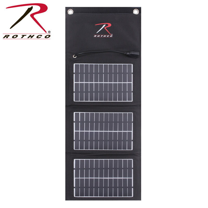 Load image into Gallery viewer, Rothco MOLLE Solar Panel With Power Bank Black
