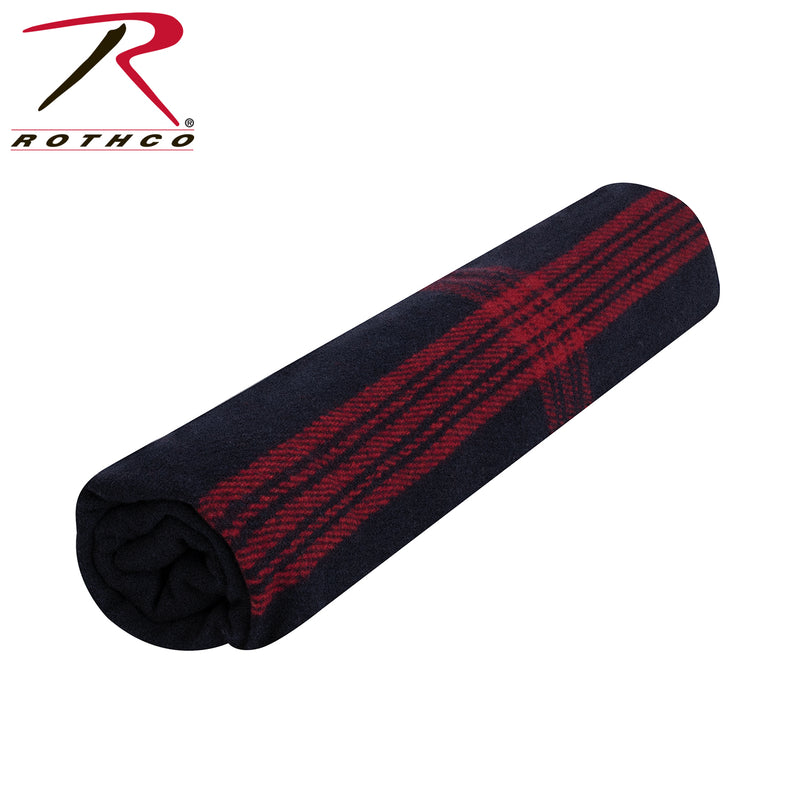 Load image into Gallery viewer, Rothco Striped Outdoor Wool Blanket  Navy Blue / Red Size One Size