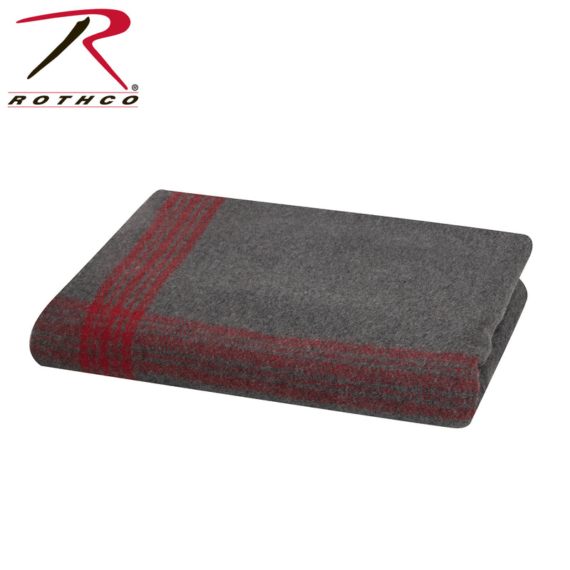 Load image into Gallery viewer, Rothco Striped Outdoor Wool Blanket  Grey / Red Size One Size