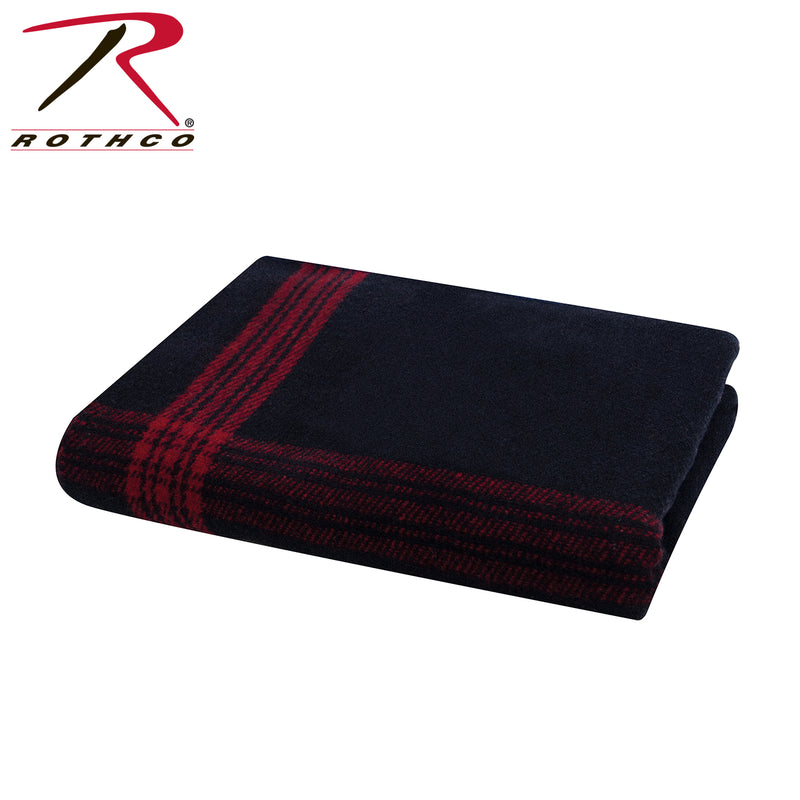 Load image into Gallery viewer, Rothco Striped Outdoor Wool Blanket  Navy Blue / Red Size One Size