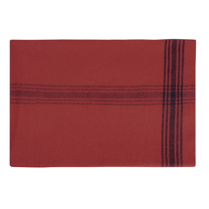 Load image into Gallery viewer, Rothco Striped Outdoor Wool Blanket  Red / Navy Blue