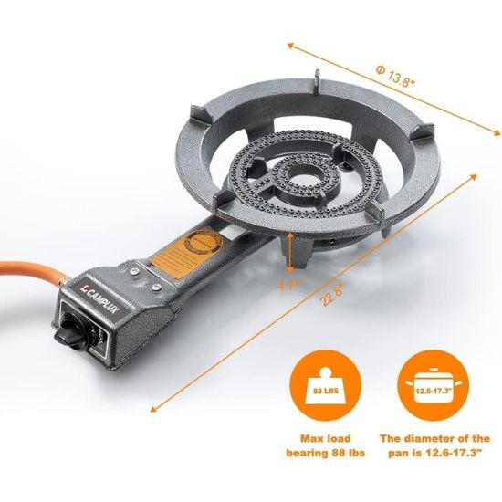 Load image into Gallery viewer, 29,000 BTU Single Burner Propane Stove with Regulator and 5.9ft Hose