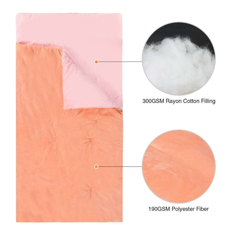 Load image into Gallery viewer, Soft Cotton Sleeping Bag for Boys and Girls Blue Pink