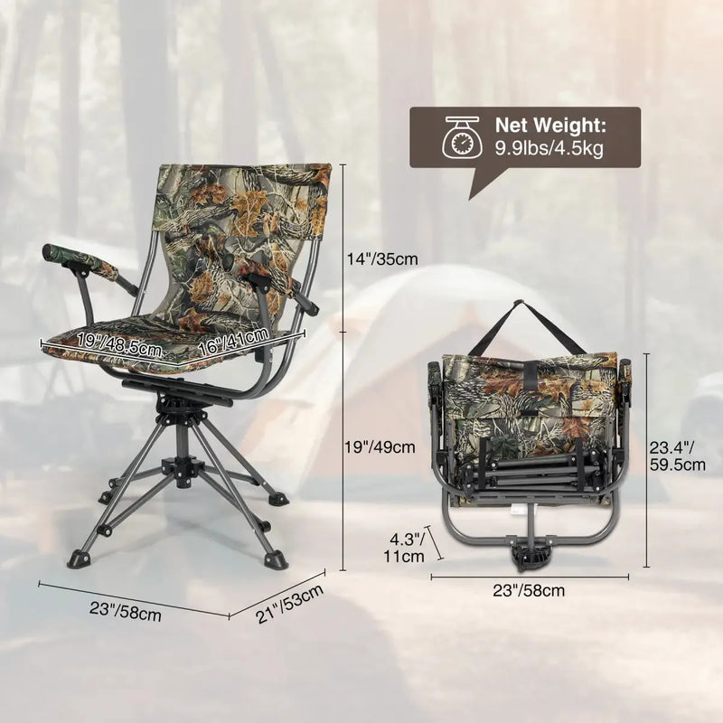 Load image into Gallery viewer, REDCAMP 360 Degree Swivel Hunting Chair for Blinds