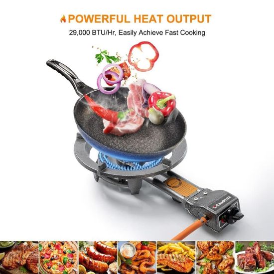 Load image into Gallery viewer, 29,000 BTU Single Burner Propane Stove with Regulator and 5.9ft Hose