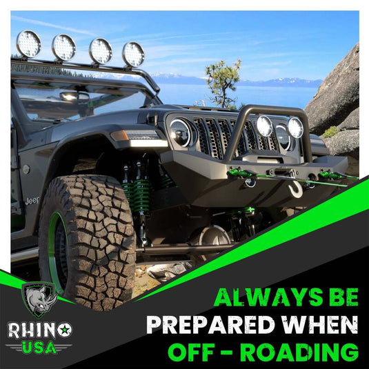 Rhino USA 3/4In D-Ring Shackle Set (2-Pack)(Red)