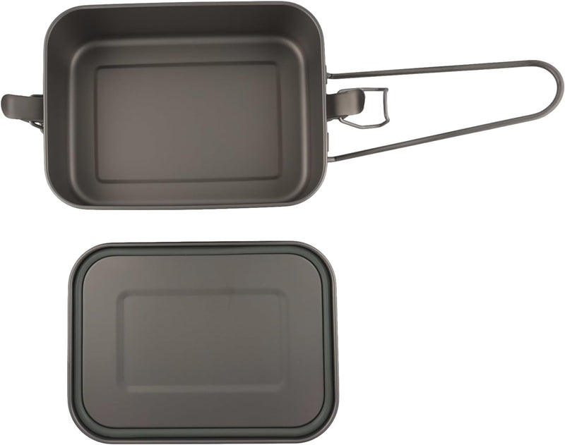 Load image into Gallery viewer, Reheat Over Fire. Same Box. 1200ml Titanium Bento · Airtight leakproof seal · Reheatable on open flame · 9 oz