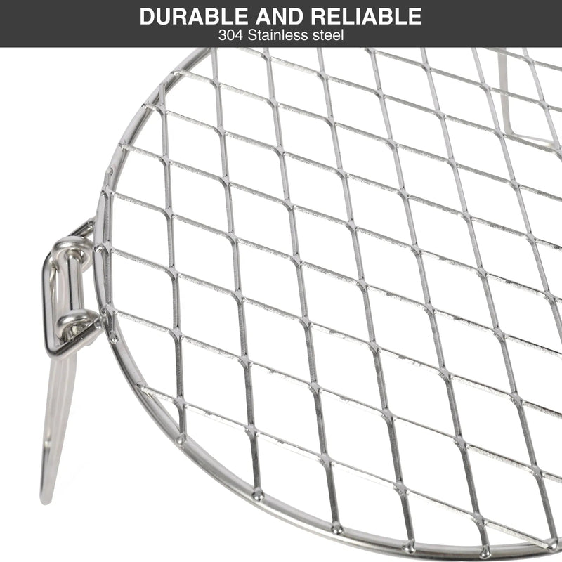 Load image into Gallery viewer, Portable Round Campfire Grill Grate with Foldable Legs, 12”