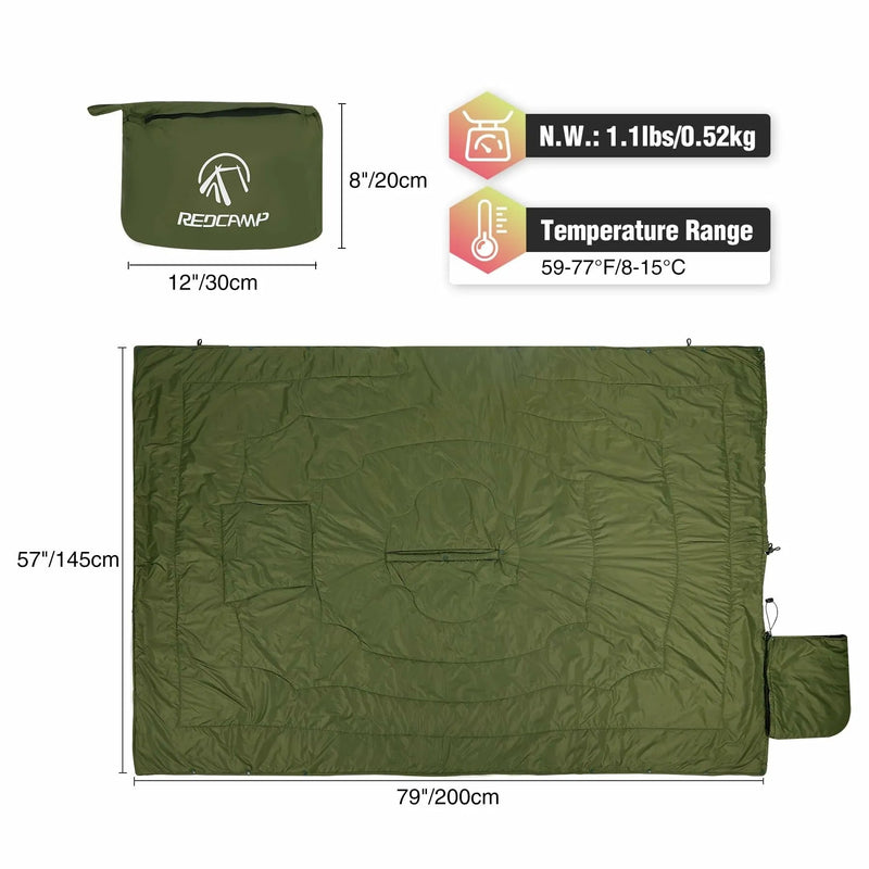 Load image into Gallery viewer, Wearable Waterproof Camping Blanket with Hood