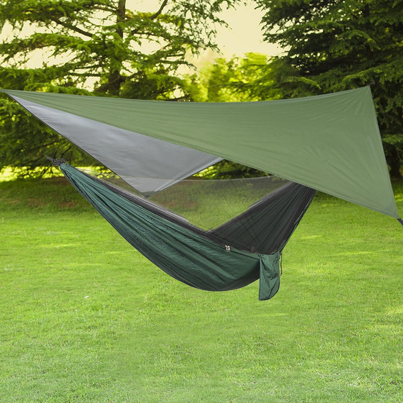 Load image into Gallery viewer, Outdoor Supplies Multifunctional Triangular Canopy Waterproof Rain Proof Sunscreen Tent Camping Supplies Beach Sunshade Cloth