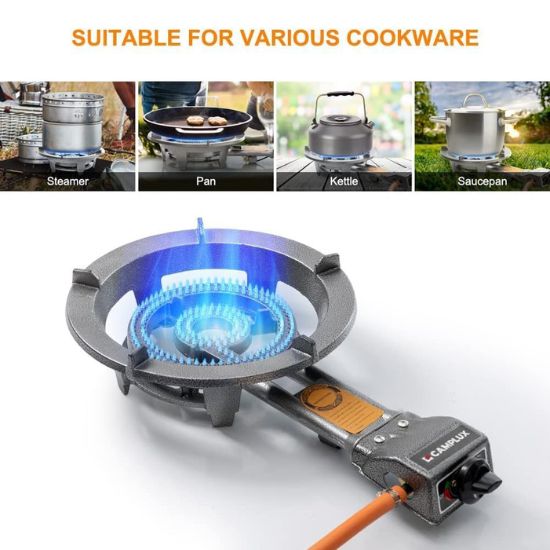 Load image into Gallery viewer, 29,000 BTU Single Burner Propane Stove with Regulator and 5.9ft Hose