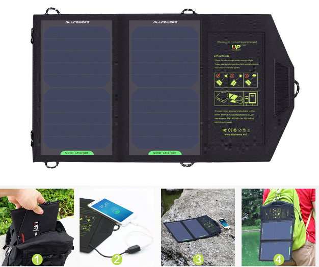 Load image into Gallery viewer, Solar Panel 10W 5V Solar Charger Portable Solar Battery Chargers Charging for Phone for Hiking etc. Outdoors.