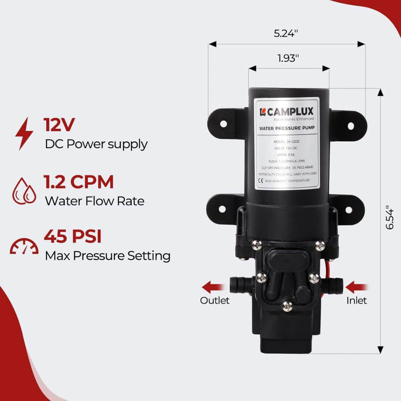 Load image into Gallery viewer, Camplux AY132P43 Portable Propane Water Heater Pump Kit
