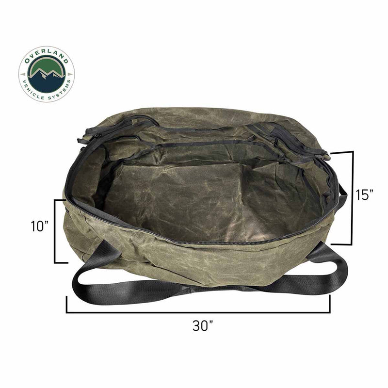 Load image into Gallery viewer, Large Duffle Bag with Handle & Straps - #16 Waxed Canvas Storage