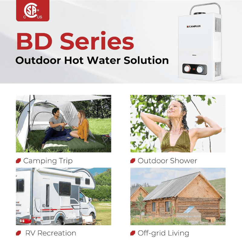 Load image into Gallery viewer, Camplux BD158 Tankless Propane Water Heater Portable