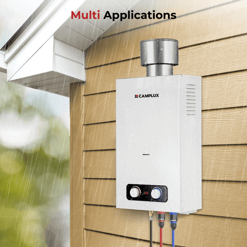 Load image into Gallery viewer, Camplux BD264C Tankless Propane Water Heater With Rain Cap