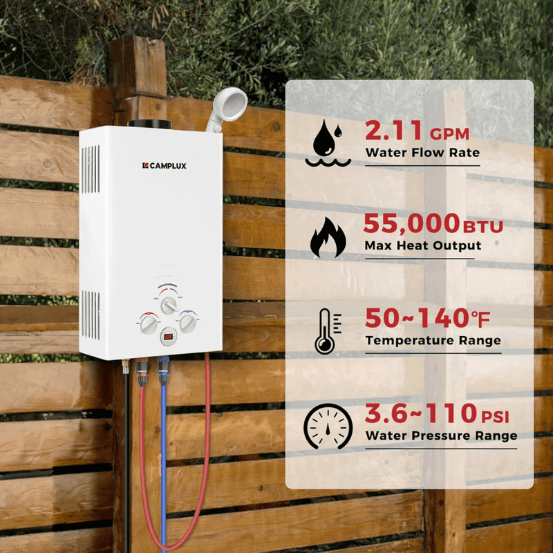 Load image into Gallery viewer, Camplux BW211 Camping Water Heater Propane