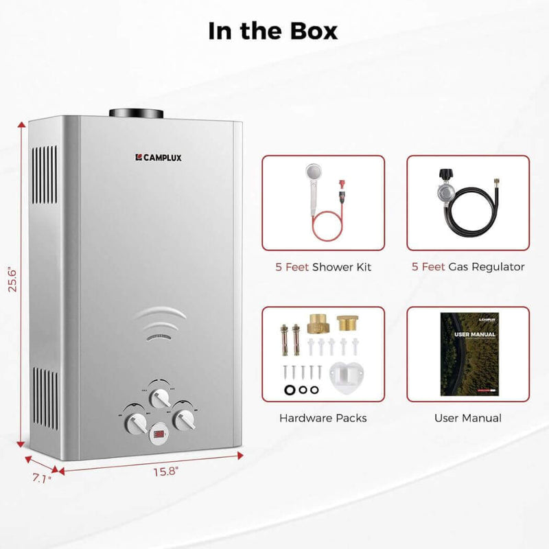 Load image into Gallery viewer, Camplux BW422G Camping Water Heater Propane