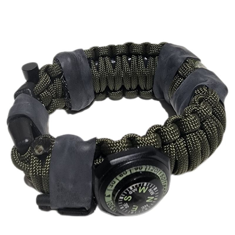 Load image into Gallery viewer, The Escape Evade Pathfinder: Military & Tactical Strap w/ SERE kit, Compass, Kevlar Saw, Cuff Key.